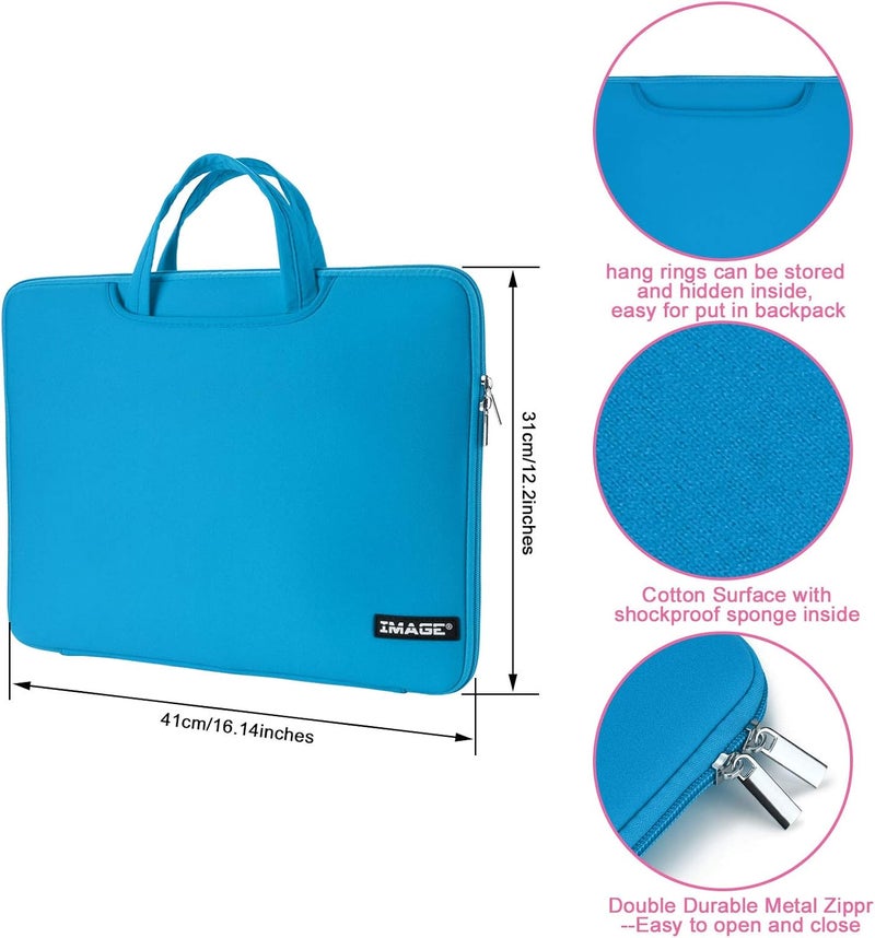 Image Protective Case for A4 Light Box, Carrying Bag Travel Storage Case Pouch Cover with Pockets, for A4 Tracing LED Light Pad Coloring Board & Laptop, Notebook, Most Tracing Light Table Blue - Image 3